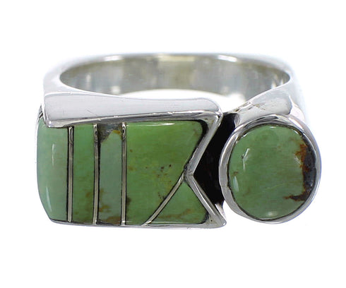 Southwest Genuine Sterling Silver Turquoise Jewelry Ring Size 6-3/4 VX61410